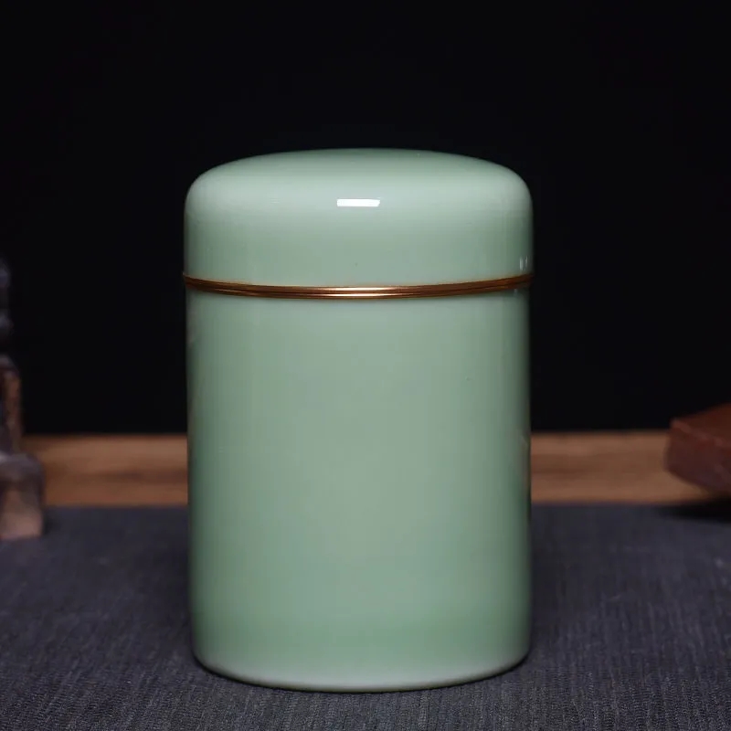 杭州旅行便携茶叶罐陶瓷密封罐大号家用存储罐